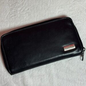 Rosetti Zip Around Black Wallet Check Book Cash/Coins, Credit Cards, Receipts